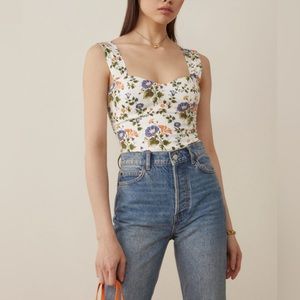 Reformation Santana Top in Calico size 8